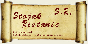 Stojak Ristanić vizit kartica